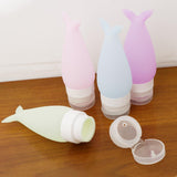 Maxbell 4 Pieces Silicone Mini Shampoo Sample Cosmetic Bottle Travel Containers 48ml