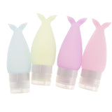 Maxbell 4 Pieces Silicone Mini Shampoo Sample Cosmetic Bottle Travel Containers 48ml