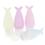 Maxbell 4 Pieces Silicone Mini Shampoo Sample Cosmetic Bottle Travel Containers 48ml
