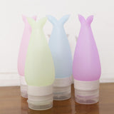 Maxbell 4 Pieces Silicone Mini Shampoo Sample Cosmetic Bottle Travel Containers 48ml