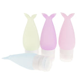 Maxbell 4 Pieces Silicone Mini Shampoo Sample Cosmetic Bottle Travel Containers 48ml