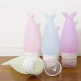 Maxbell 4 Pieces Silicone Mini Shampoo Sample Cosmetic Bottle Travel Containers 48ml