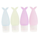 Maxbell 4 Pieces Silicone Mini Shampoo Sample Cosmetic Bottle Travel Containers 48ml