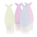 Maxbell 4 Pieces Silicone Mini Shampoo Sample Cosmetic Bottle Travel Containers 48ml
