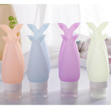 Maxbell 4 Pieces Silicone Mini Shampoo Sample Cosmetic Bottle Travel Containers 48ml