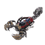 Maxbell Fashion Crystal Scorpion Brooch Pin Rhinestone Personality Brestpin Black