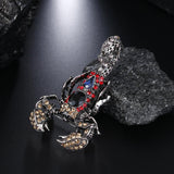 Maxbell Fashion Crystal Scorpion Brooch Pin Rhinestone Personality Brestpin Black