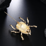 Maxbell Vintage Enamel Crystal Insect Brooch Insect Beetle Bug Brooch Pin Red