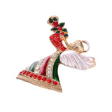 Maxbell Crystal Sika Deer Christmas Boot Bell Angel Apple Pin Brooch Christmas Angel
