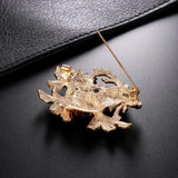 Maxbell Crystal Sika Deer Christmas Boot Bell Angel Apple Pin Brooch Sika deer