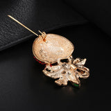 Maxbell Crystal Sika Deer Christmas Boot Bell Angel Apple Pin Brooch Christmas Apple