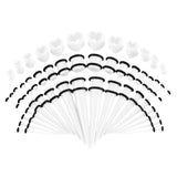 Maxbell 48pcs Acrylic Ear Stretchers Expander Ear Tapers Heart Tunnels Plugs White