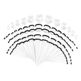 Maxbell 48pcs Acrylic Ear Stretchers Expander Ear Tapers Heart Tunnels Plugs White