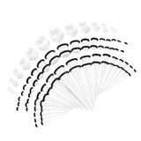 Maxbell 48pcs Acrylic Ear Stretchers Expander Ear Tapers Heart Tunnels Plugs White