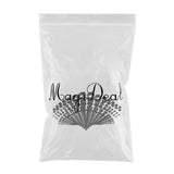Maxbell 50pcs 14G-00G O-ring Acrylic Tapers Plugs and Silicone Tunnels Black
