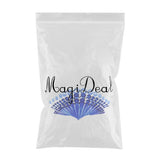 Maxbell 50pcs 14G-00G O-ring Acrylic Tapers Plugs and Silicone Tunnels Blue