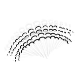 Maxbell 50pcs 14G-00G O-ring Acrylic Tapers Plugs and Silicone Tunnels White