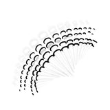 Maxbell 50pcs 14G-00G O-ring Acrylic Tapers Plugs and Silicone Tunnels White