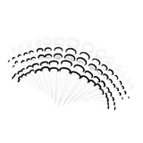 Maxbell 50pcs 14G-00G O-ring Acrylic Tapers Plugs and Silicone Tunnels White