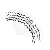 Maxbell 50pcs 14G-00G O-ring Acrylic Tapers Plugs and Silicone Tunnels White