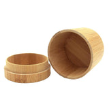 Maxbell Cylinder Natural Bamboo Watch Storage Case with Pillow Travel Jewelry Box