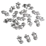 Maxbell 20 Pieces Charms Pendant Findings Beads Jewelry Making Crafts  I Love Ball