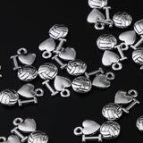 Maxbell 20 Pieces Charms Pendant Findings Beads Jewelry Making Crafts  I Love Ball