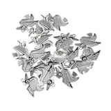 Maxbell 20 Pieces DIY Charms Pendant Findings Beads Jewelry Making Crafts Bird