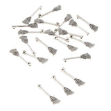 Maxbell 20 Pieces Stainless Steel Pendant Loose Beads Findings Spacer Broom