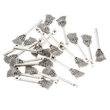 Maxbell 20 Pieces Stainless Steel Pendant Loose Beads Findings Spacer Broom