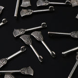 Maxbell 20 Pieces Stainless Steel Pendant Loose Beads Findings Spacer Broom