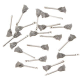 Maxbell 20 Pieces Stainless Steel Pendant Loose Beads Findings Spacer Broom