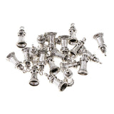 Maxbell 20 Pieces Stainless Steel Pendant Charms Beads Findings Supply Tower