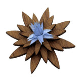 Maxbell Men's Wood Lapel Flower Wooden Brooch Boutonniere Pin Suit Wedding Corsage 5
