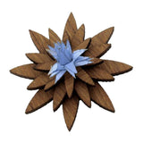 Maxbell Men's Wood Lapel Flower Wooden Brooch Boutonniere Pin Suit Wedding Corsage 5