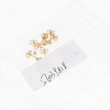 Maxbell 5 Pairs Assorted Ball 2mm-6mm Disc Ball Stainless Steel Earring Studs Gold