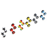 Maxbell 6 Pairs Colorful Acrylic Screw Fit Ear Tunnel Plug Stretcher Expander 3mm