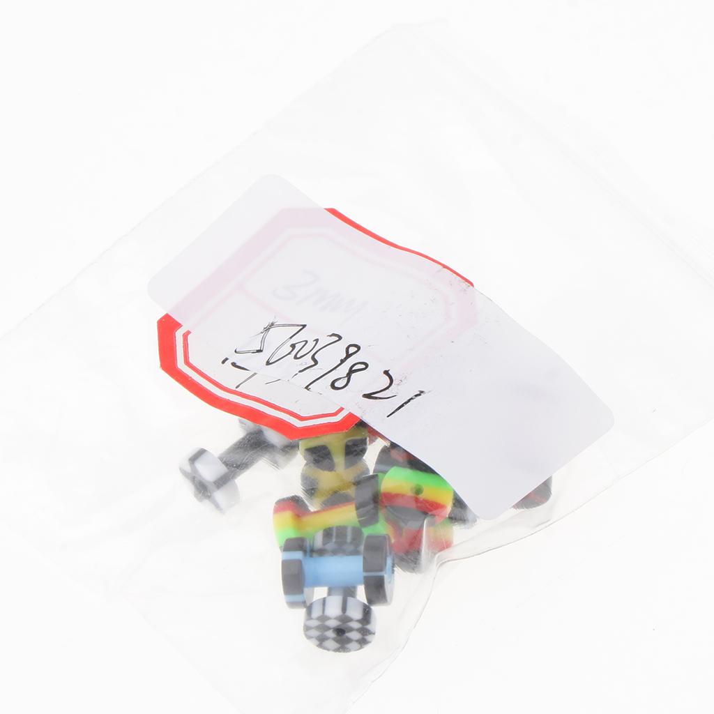 Maxbell 6 Pairs Colorful Acrylic Screw Fit Ear Tunnel Plug Stretcher Expander 3mm