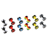 Maxbell 6 Pairs Colorful Acrylic Screw Fit Ear Tunnel Plug Stretcher Expander 3mm