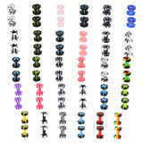 Maxbell 6 Pairs Colorful Acrylic Screw Fit Ear Tunnel Plug Stretcher Expander 3mm