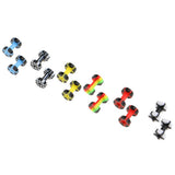 Maxbell 6 Pairs Colorful Acrylic Screw Fit Ear Tunnel Plug Stretcher Expander 3mm