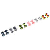 Maxbell 6 Pairs Colorful Acrylic Screw Fit Ear Tunnel Plug Stretcher Expander 5mm