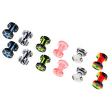 Maxbell 6 Pairs Colorful Acrylic Screw Fit Ear Tunnel Plug Stretcher Expander 5mm