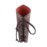 Maxbell Punk Rock Gothic Leather Wrist Bracer Guards Arm Protector Wristband Coffee