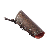 Maxbell Punk Rock Gothic Leather Wrist Bracer Guards Arm Protector Wristband Coffee