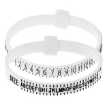 Maxbell Plastic Finger Ring Band Gauge Sizer Jewelry Wrist Size Measure Tool US 1-17