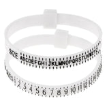 Maxbell Plastic Finger Ring Band Gauge Sizer Jewelry Wrist Size Measure Tool US 1-17