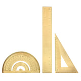 Maxbell Mini Brass Math Geometry Ruler Jewelry Measuring Tool Protractor