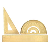 Maxbell Mini Brass Math Geometry Ruler Jewelry Measuring Tool Protractor