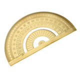 Maxbell Mini Brass Math Geometry Ruler Jewelry Measuring Tool Protractor